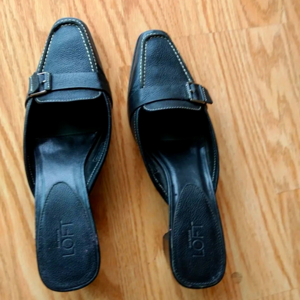 Loft mule leather slipon